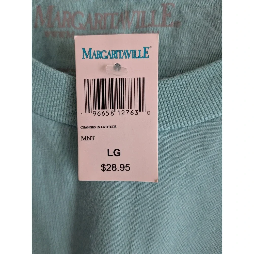 NWT-Margaritaville Mens Changes in Latitudes T-Shirt Mint Green Large Auburndale - Picture 4 of 5